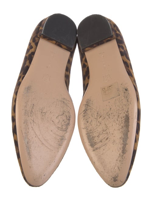 Gianvito Rossi Suede Animal Print Flats