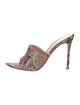 Gianvito Rossi Snakeskin Animal Print Mules