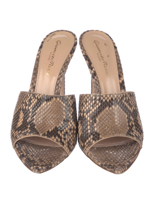 Gianvito Rossi Snakeskin Animal Print Mules
