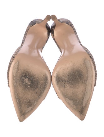 Gianvito Rossi Snakeskin Animal Print Mules