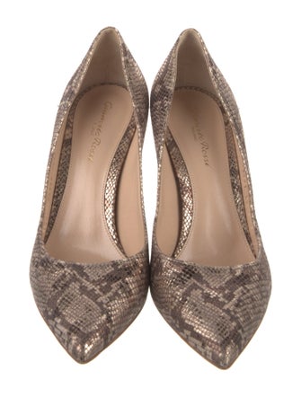 Gianvito Rossi Leather Animal Print Pumps