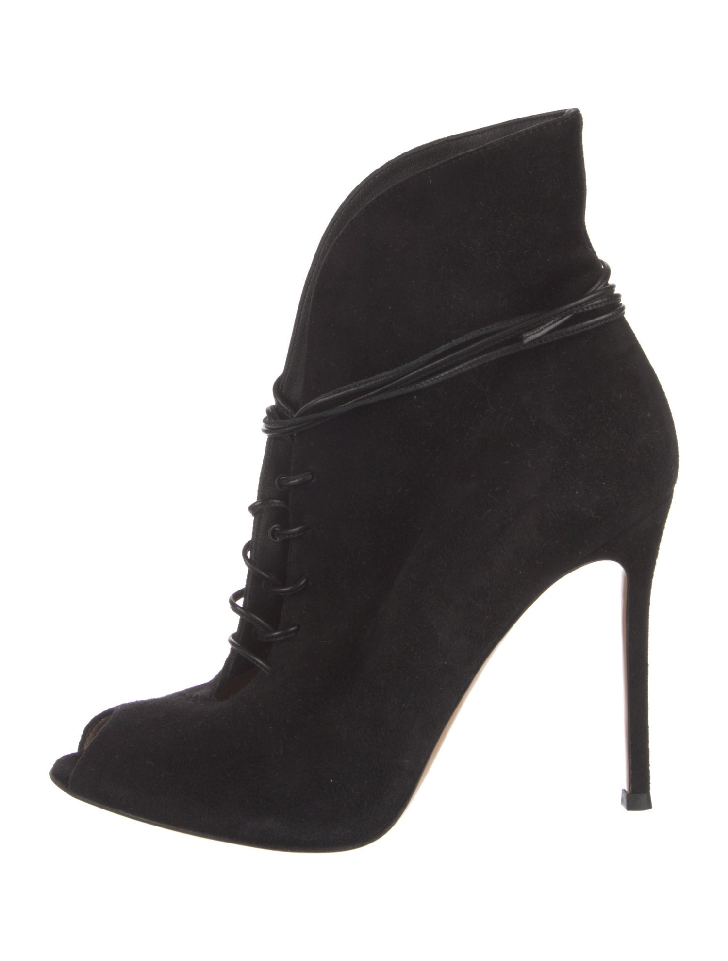 Gianvito Rossi Suede Lace-Up Boots