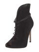 Gianvito Rossi Suede Lace-Up Boots