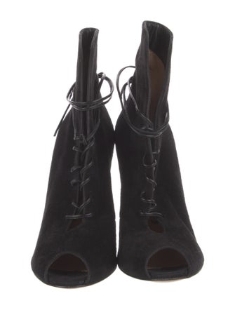 Gianvito Rossi Suede Lace-Up Boots