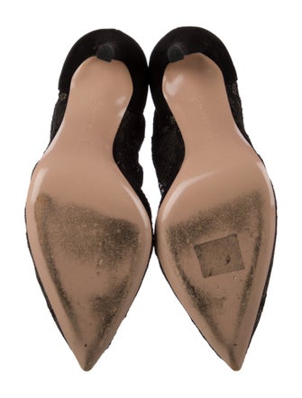 Gianvito Rossi Lace Mesh Accents Sock Boots
