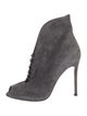 Gianvito Rossi Suede Lace-Up Boots