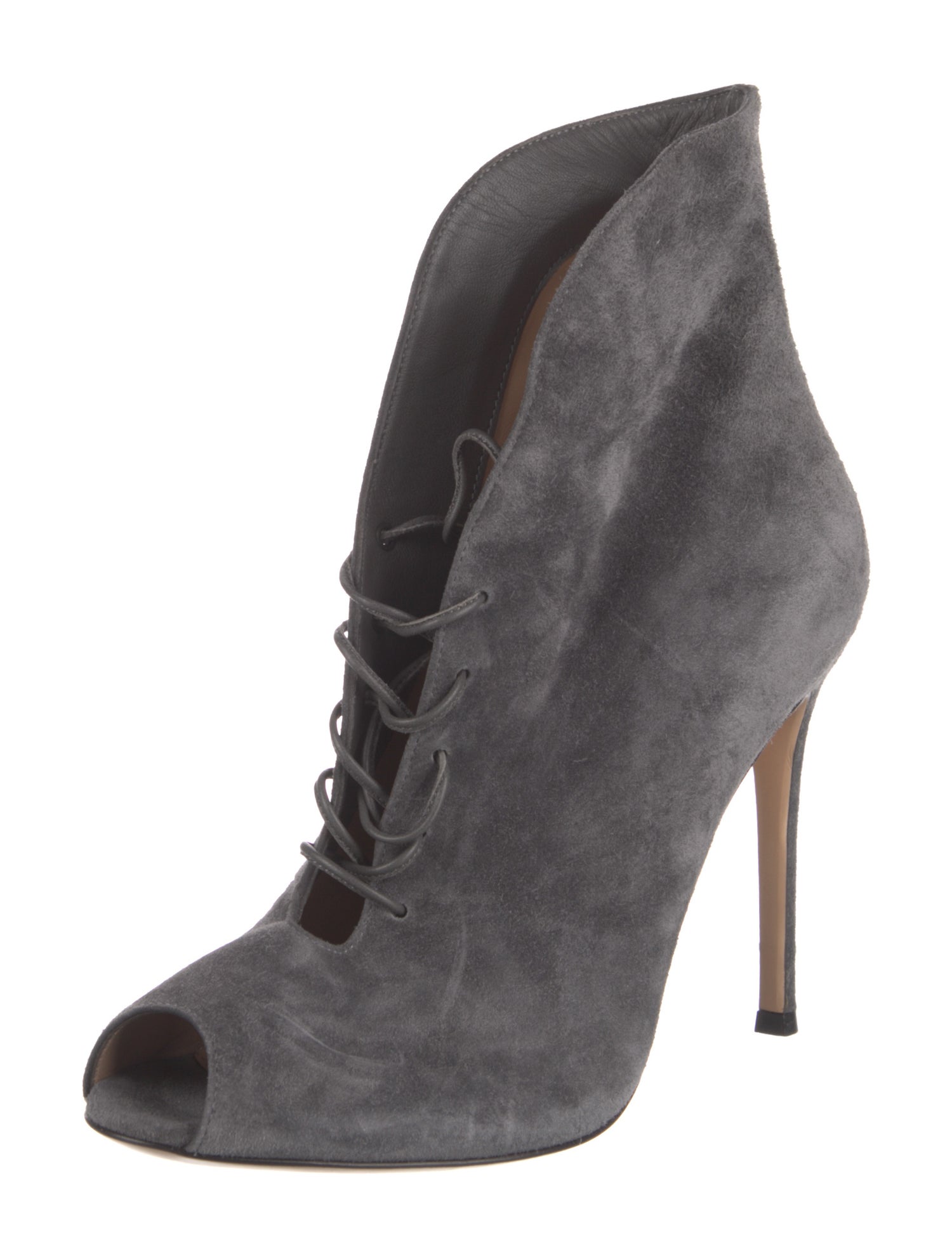 Gianvito Rossi Suede Lace-Up Boots