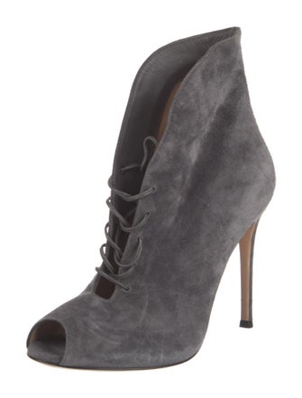 Gianvito Rossi Suede Lace-Up Boots