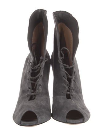 Gianvito Rossi Suede Lace-Up Boots