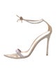 Gianvito Rossi Leather Crystal Embellishments Sandals