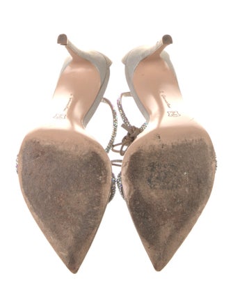 Gianvito Rossi Leather Crystal Embellishments Sandals