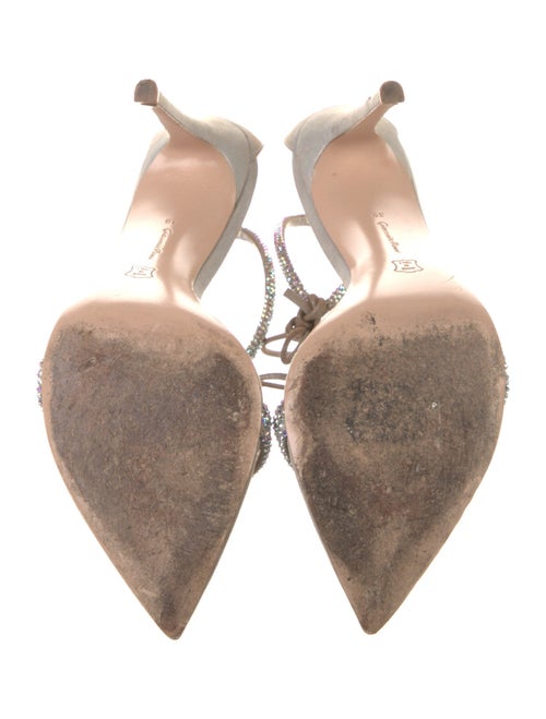 Gianvito Rossi Leather Crystal Embellishments Sandals