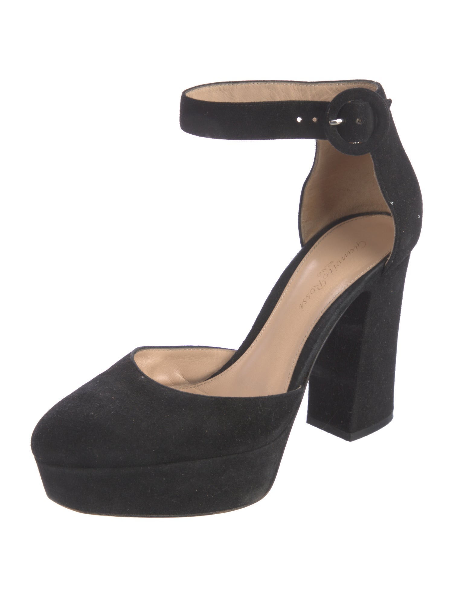 Gianvito Rossi Suede D'Orsay Pumps