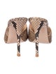 Gianvito Rossi Snakeskin Animal Print Slides