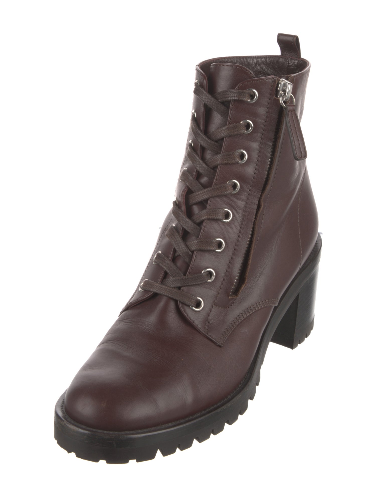 Gianvito Rossi Leather Combat Boots