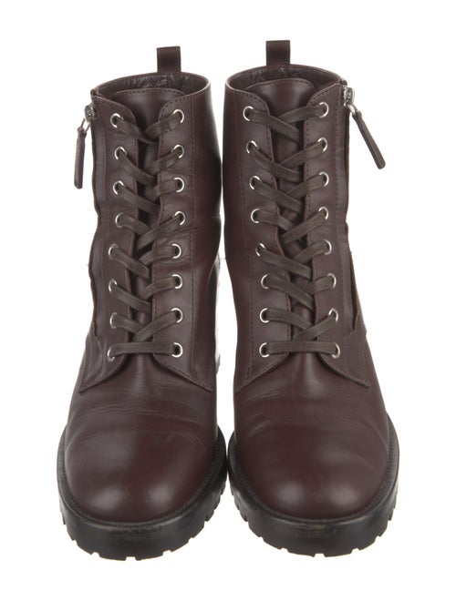 Gianvito Rossi Leather Combat Boots