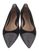 Gianvito Rossi Velvet Crystal Embellishments Ballet Flats
