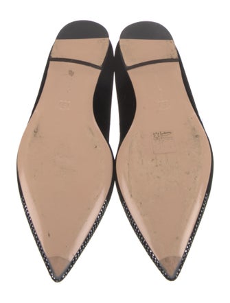 Gianvito Rossi Velvet Crystal Embellishments Ballet Flats