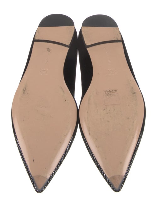 Gianvito Rossi Velvet Crystal Embellishments Ballet Flats