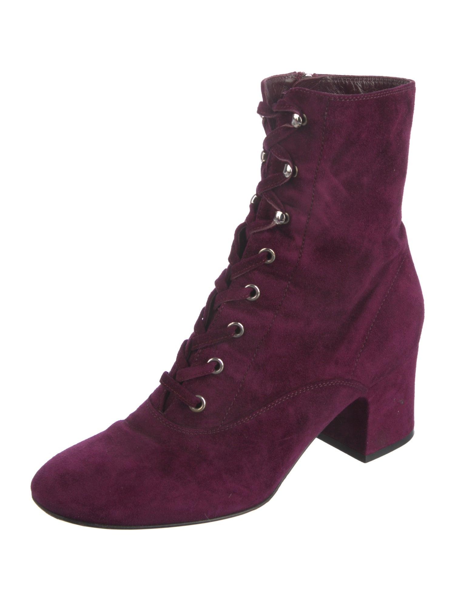Gianvito Rossi Suede Lace-Up Boots