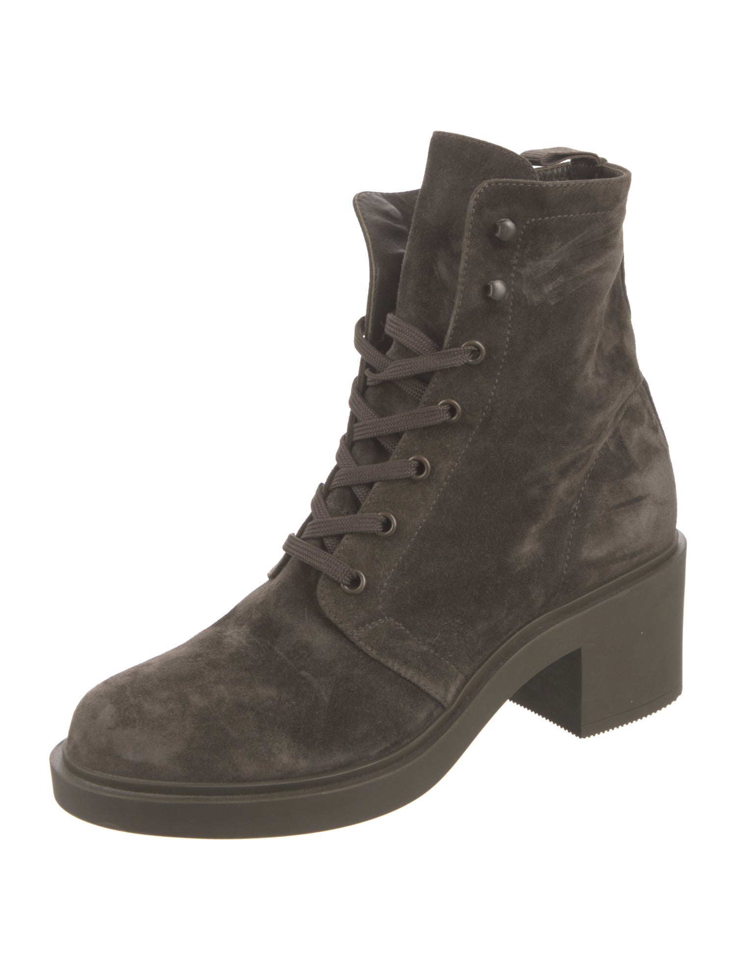 Gianvito Rossi Suede Combat Boots