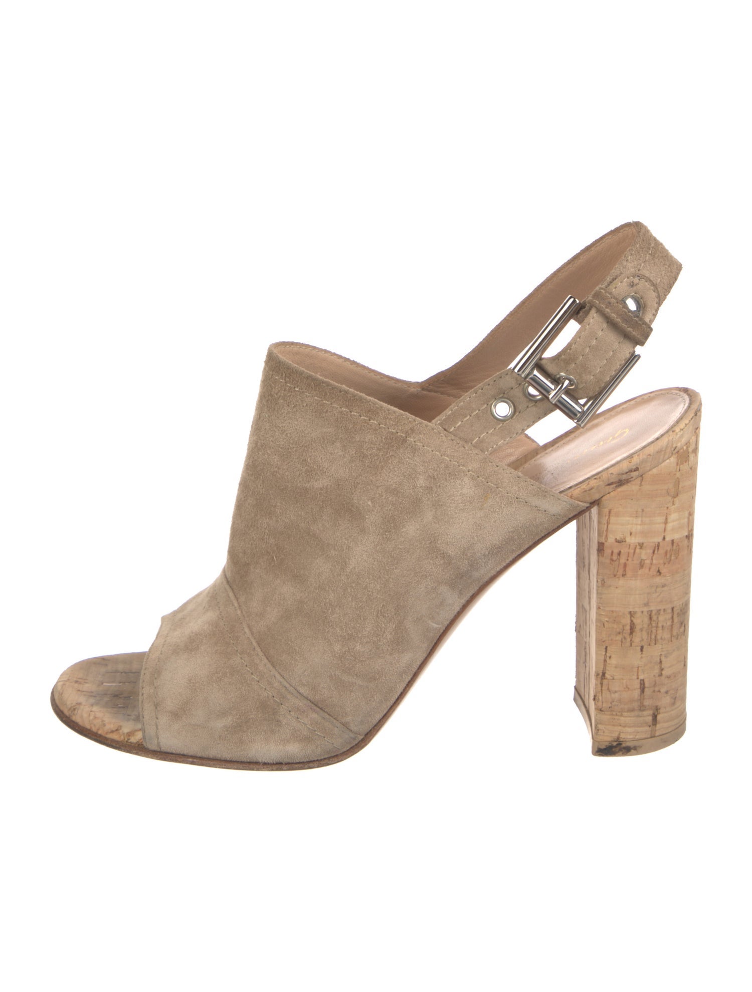 Gianvito Rossi Suede Slingback Pumps