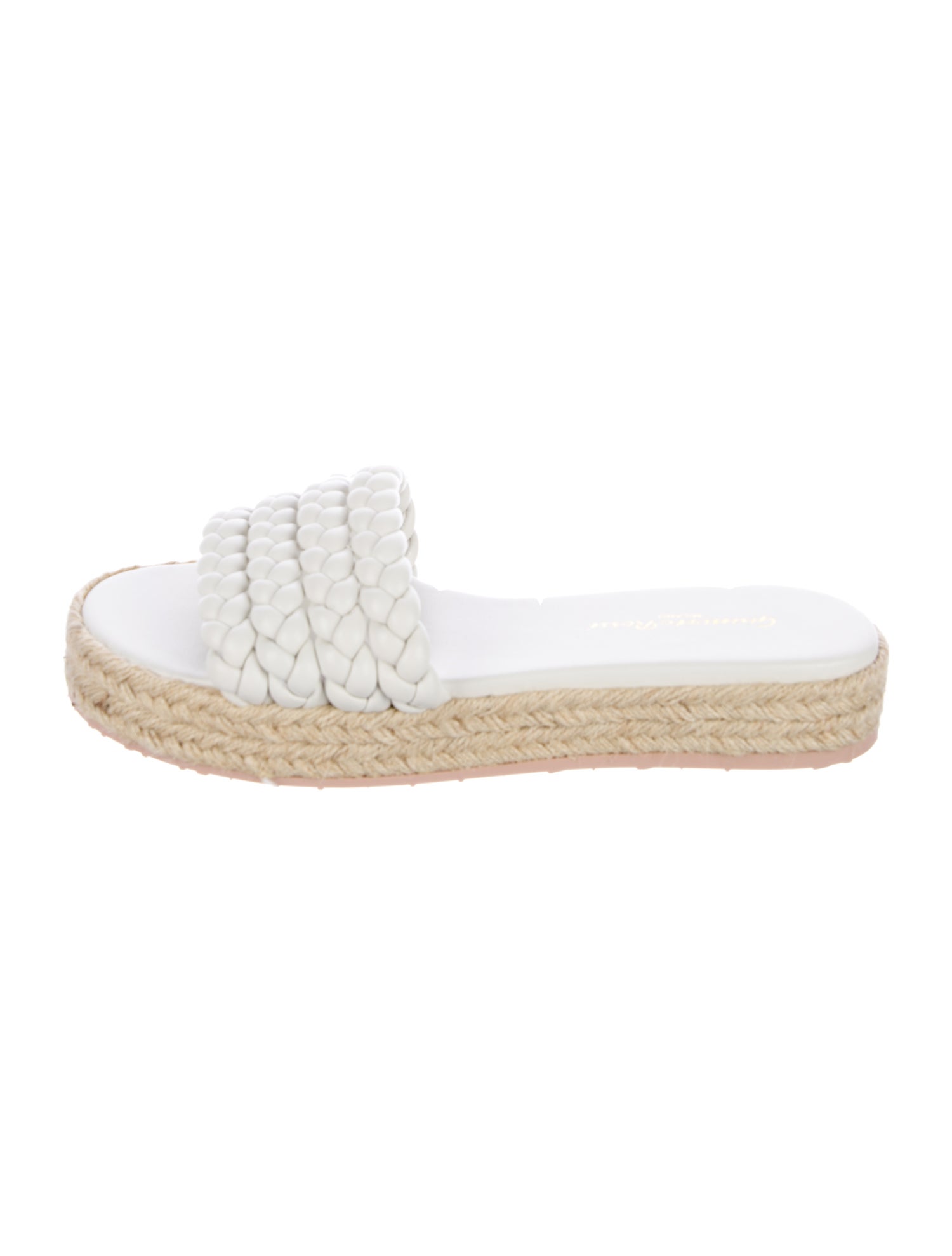 Gianvito Rossi Leather Braided Accents Espadrille Sneakers
