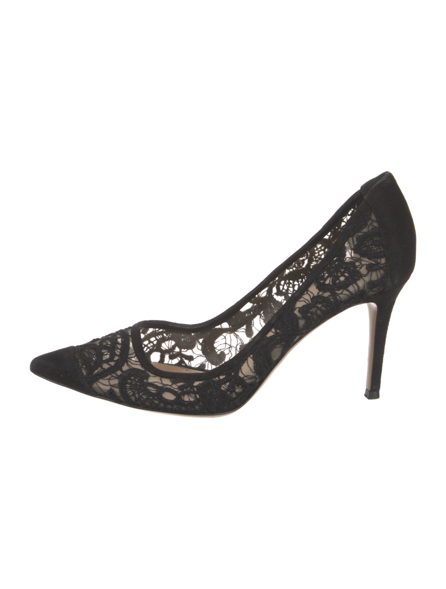 Gianvito Rossi Lace Lace Pattern Pumps
