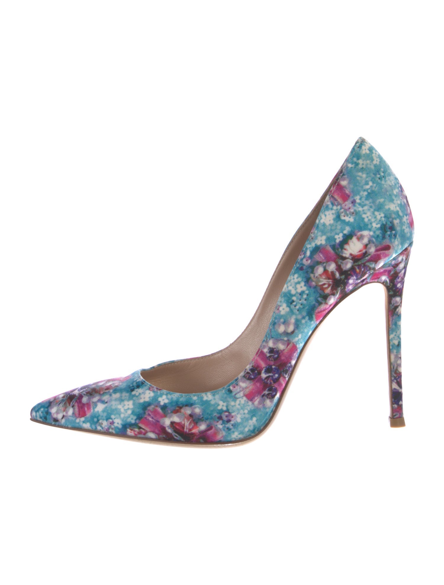 Gianvito Rossi Floral Print Pumps