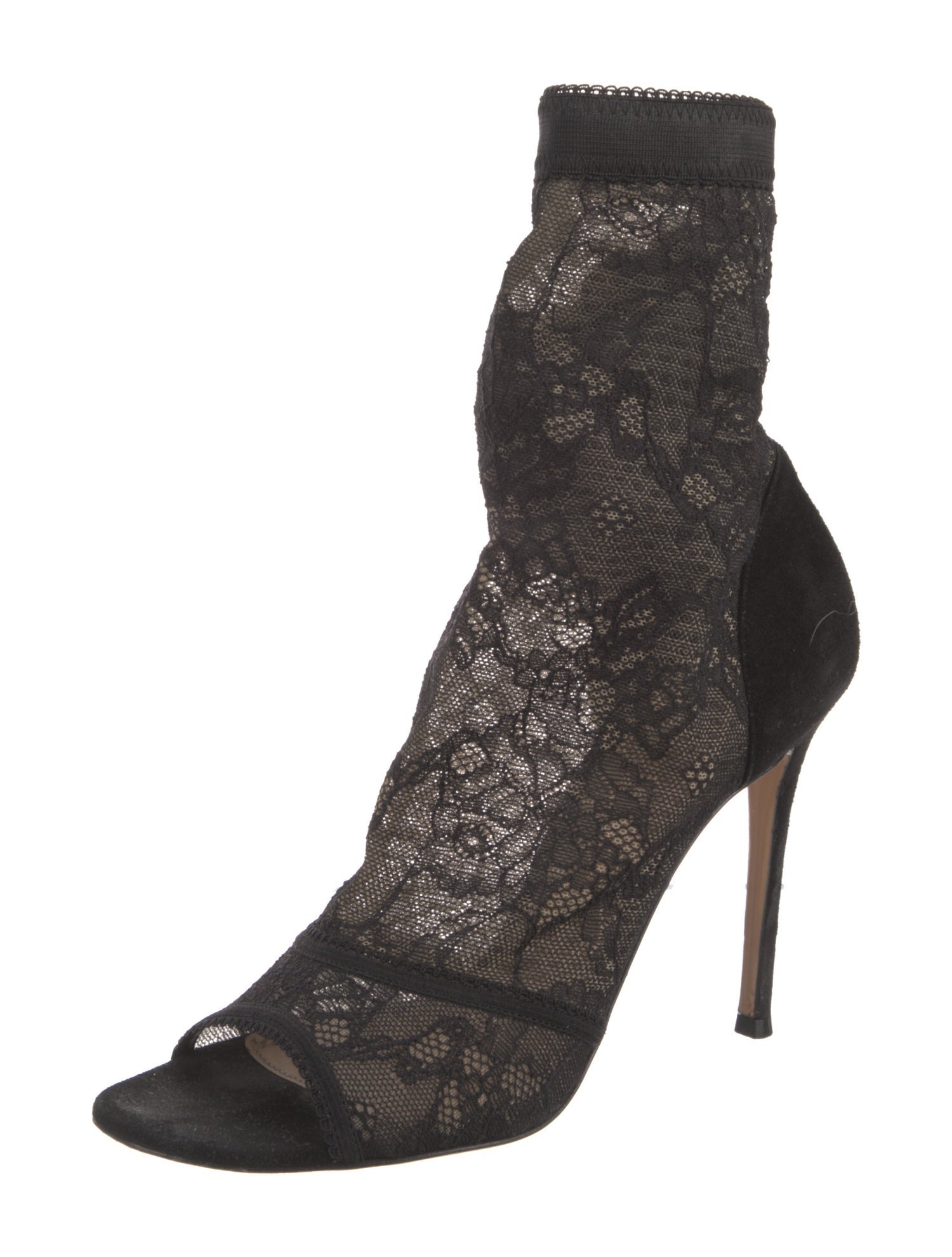 Gianvito Rossi Lace Lace Pattern Sock Boots