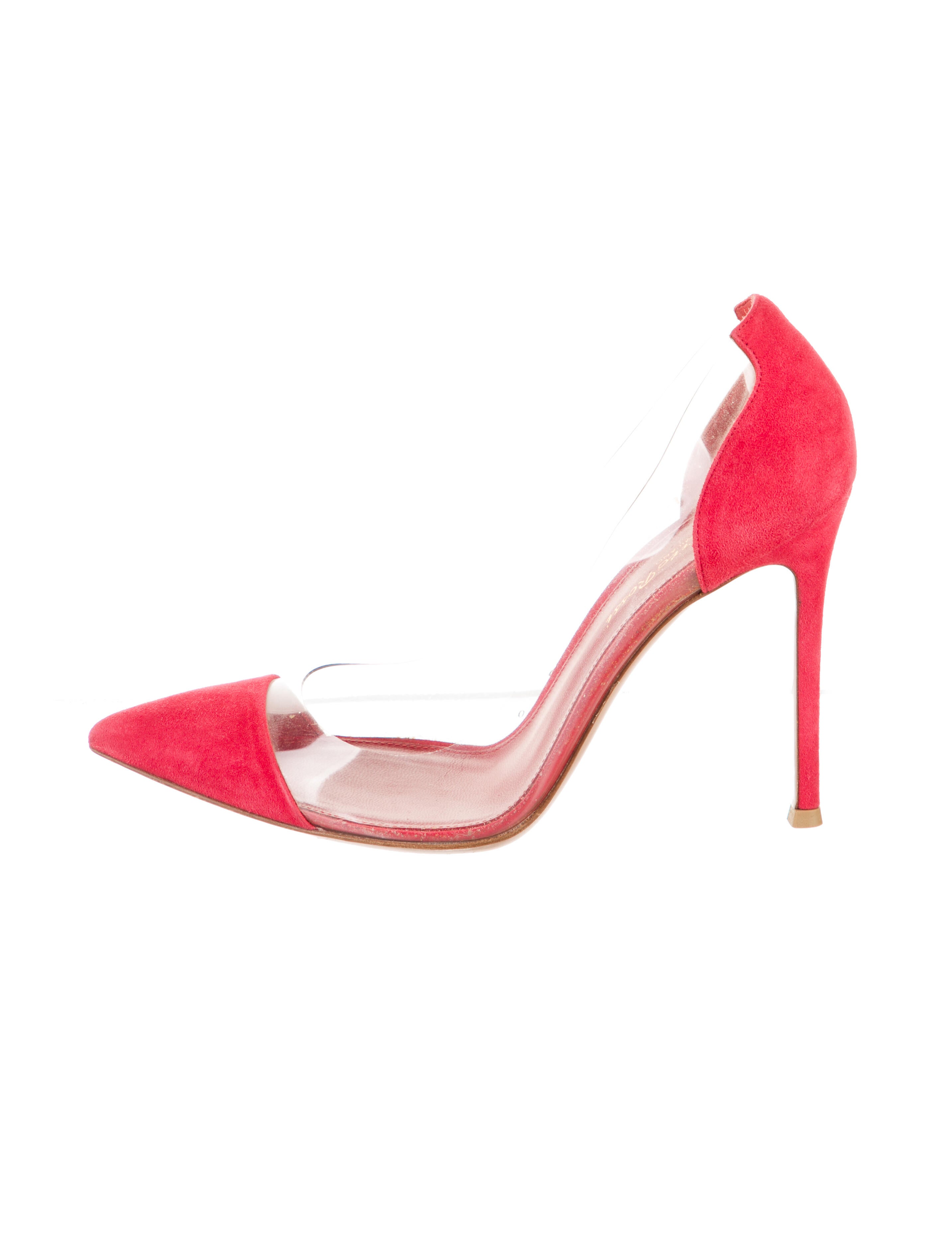 Gianvito Rossi Suede D'Orsay Pumps