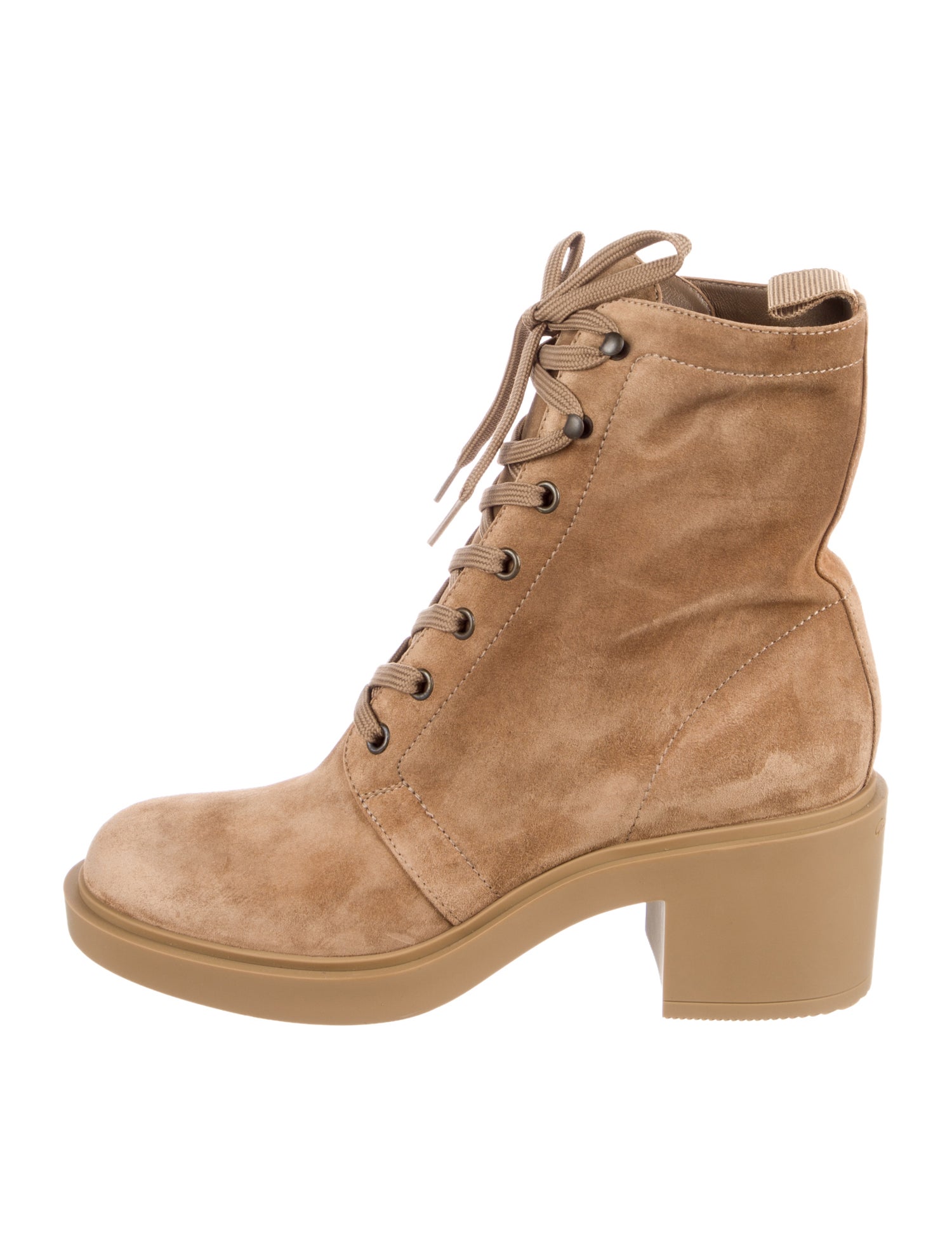 Gianvito Rossi Suede Lace-Up Boots