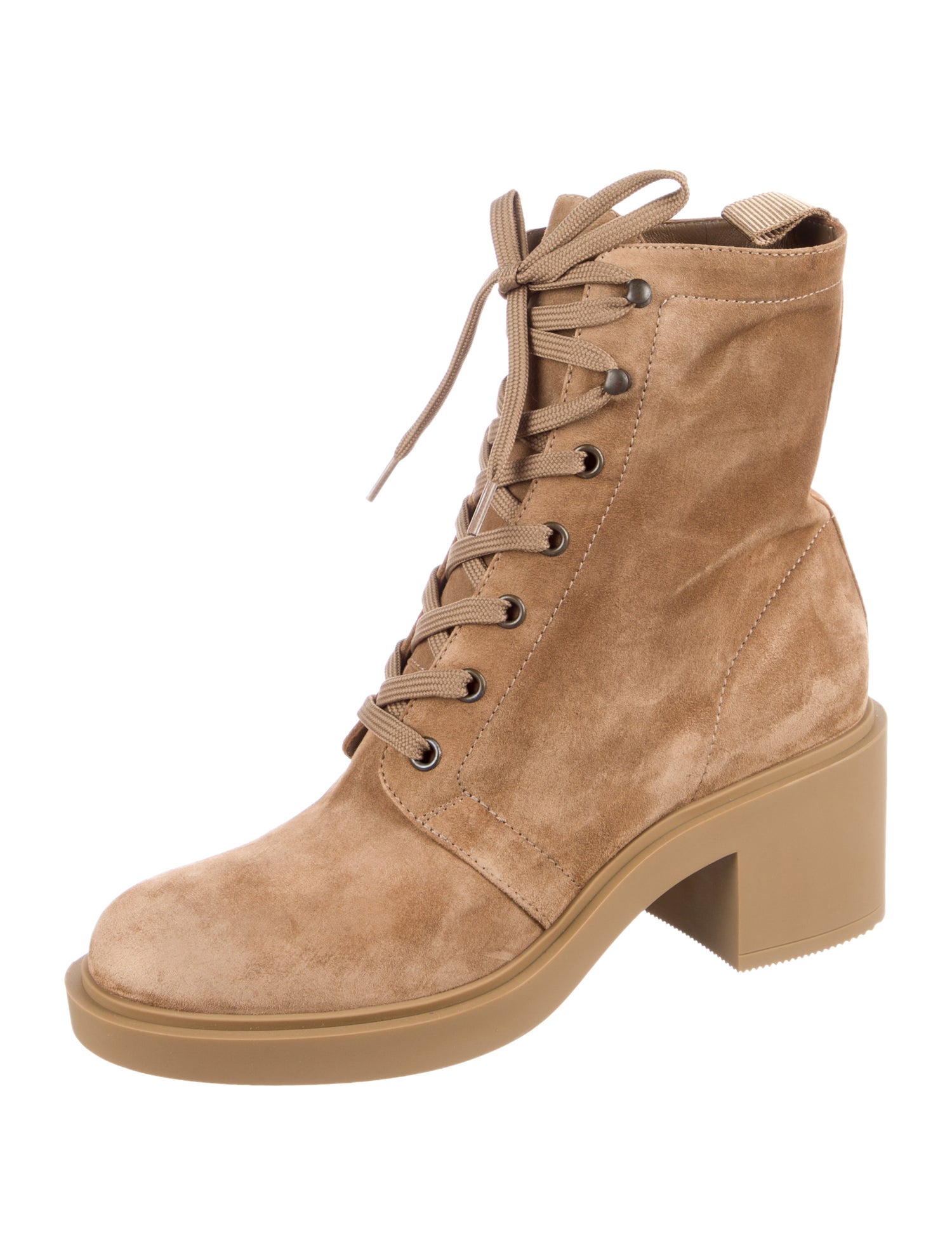 Gianvito Rossi Suede Lace-Up Boots