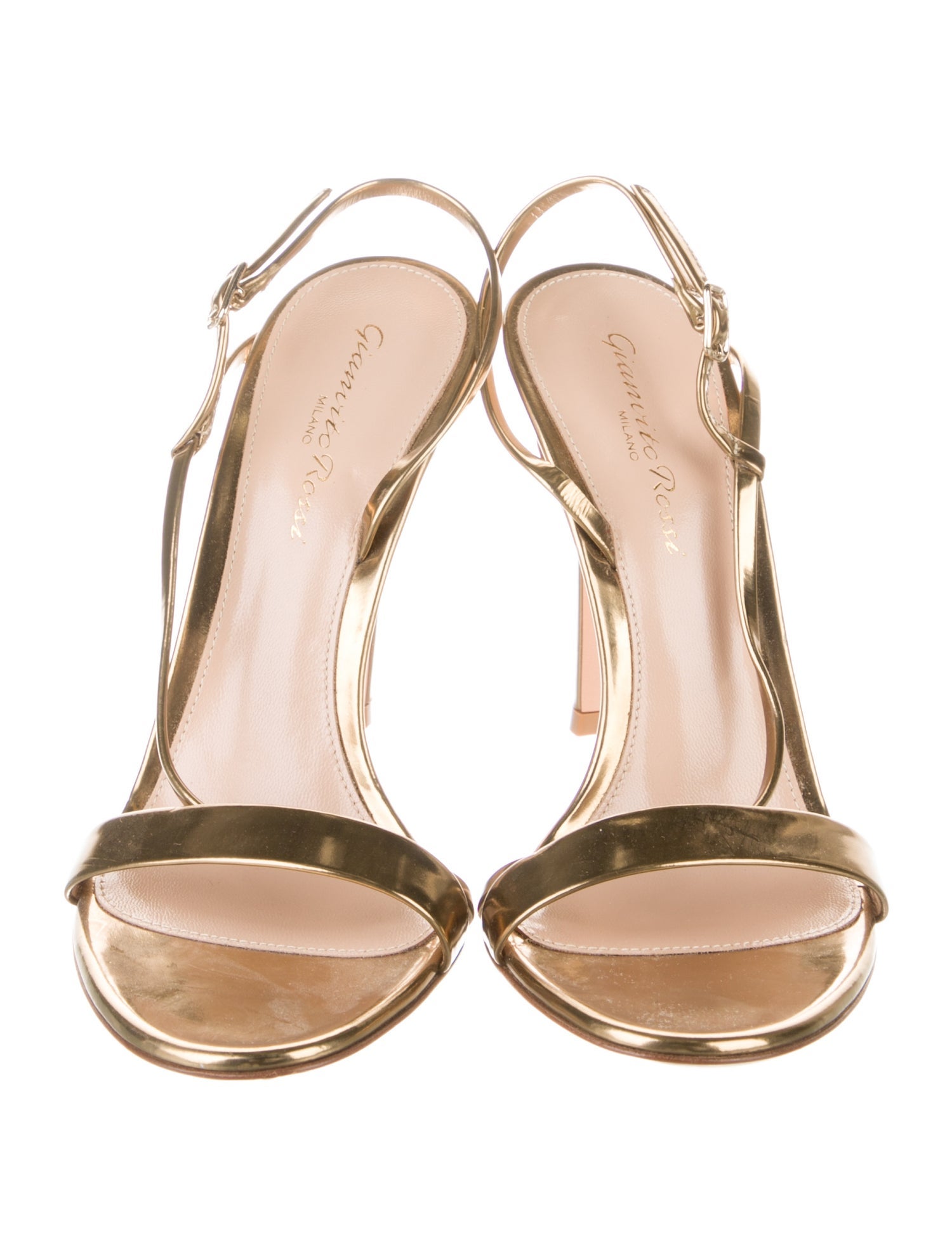 Gianvito Rossi Patent Leather Slingback Sandals