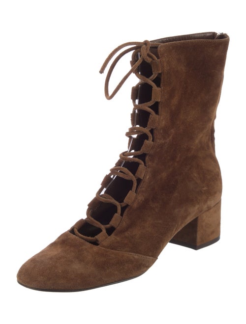 Gianvito Rossi Suede Combat Boots