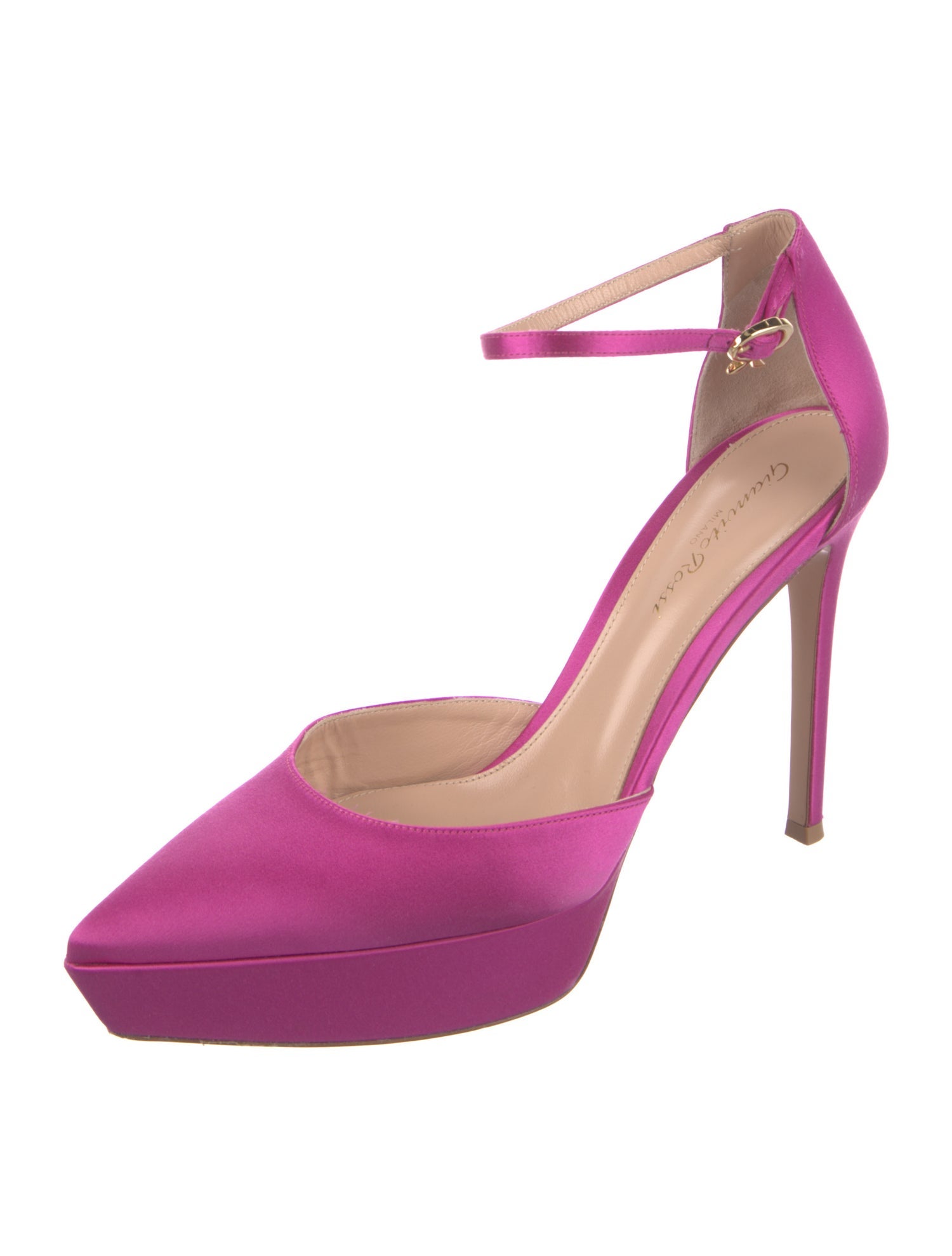 Gianvito Rossi Satin D'Orsay Pumps
