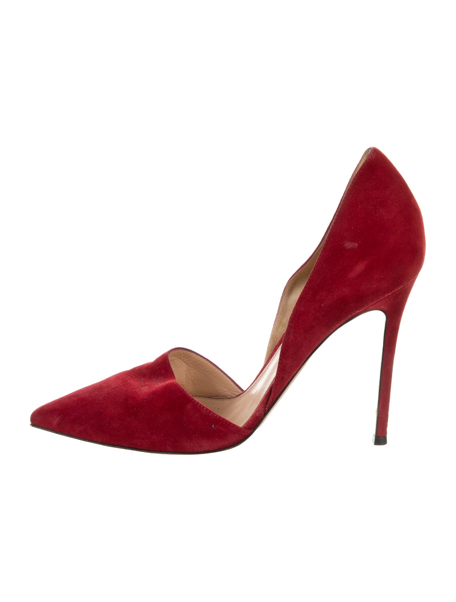 Gianvito Rossi Suede D'Orsay Pumps