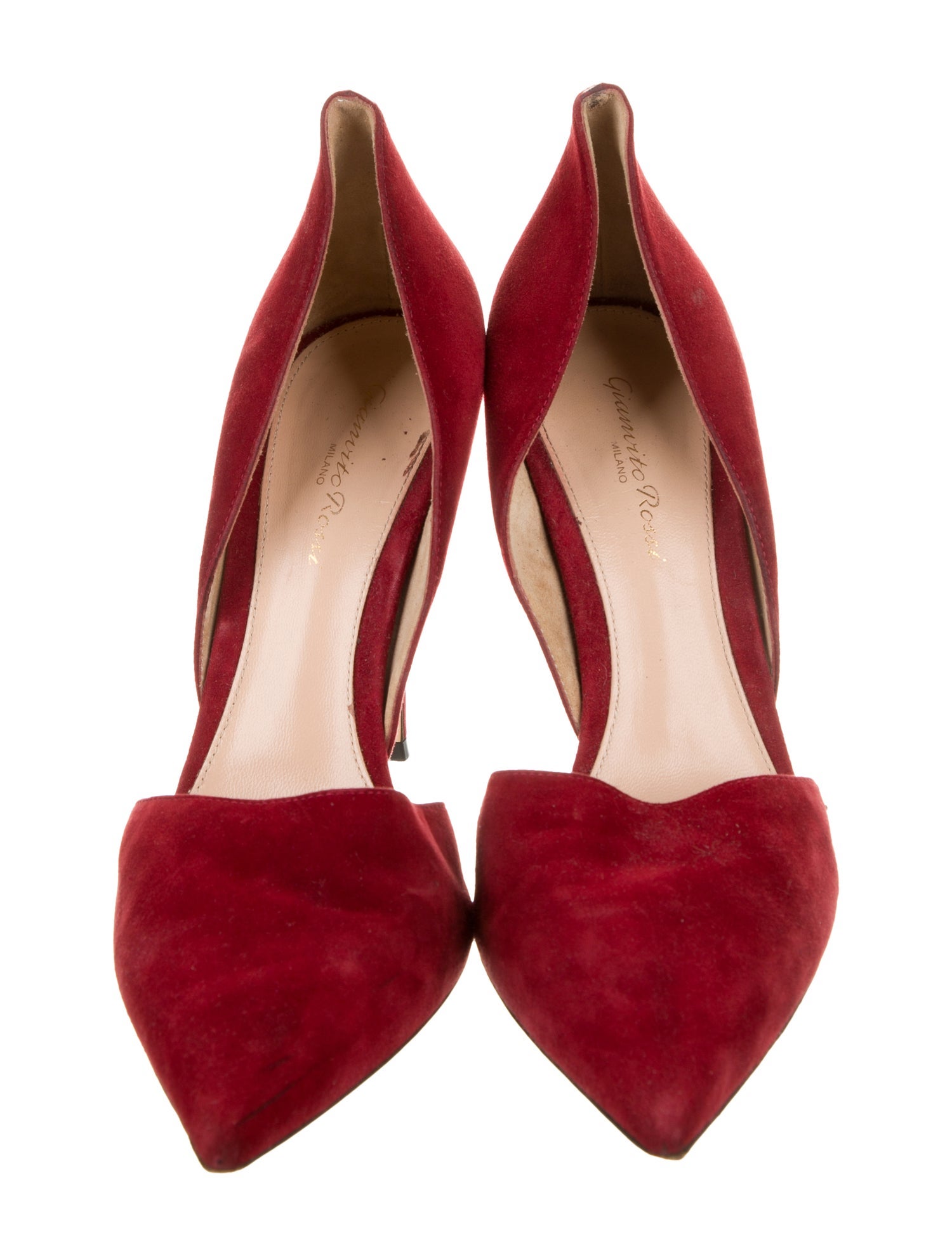 Gianvito Rossi Suede D'Orsay Pumps