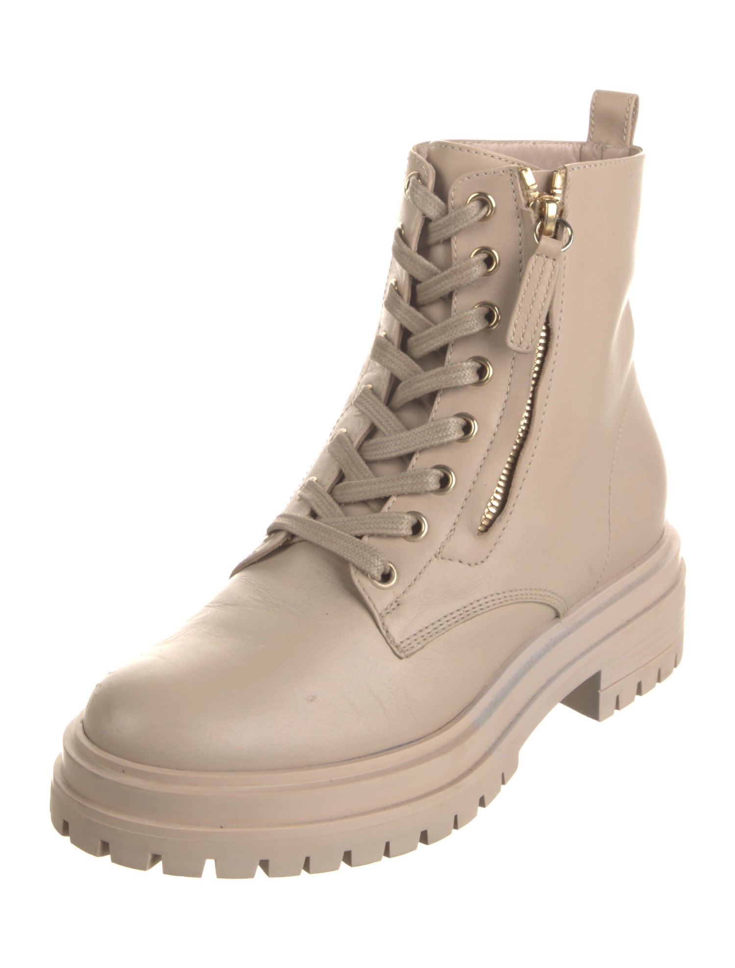 Gianvito Rossi Leather Combat Boots