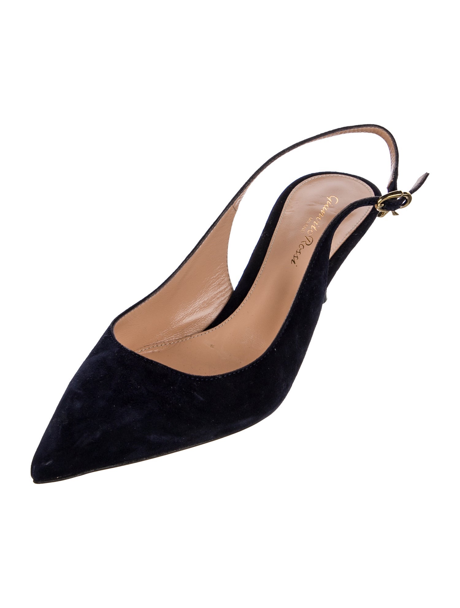 Gianvito Rossi Suede Slingback Pumps