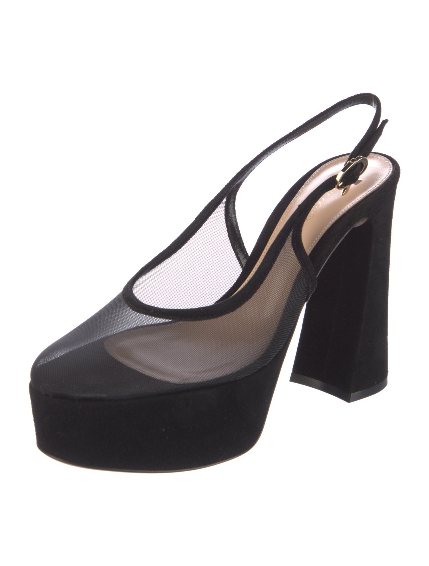 Gianvito Rossi Suede Slingback Sandals