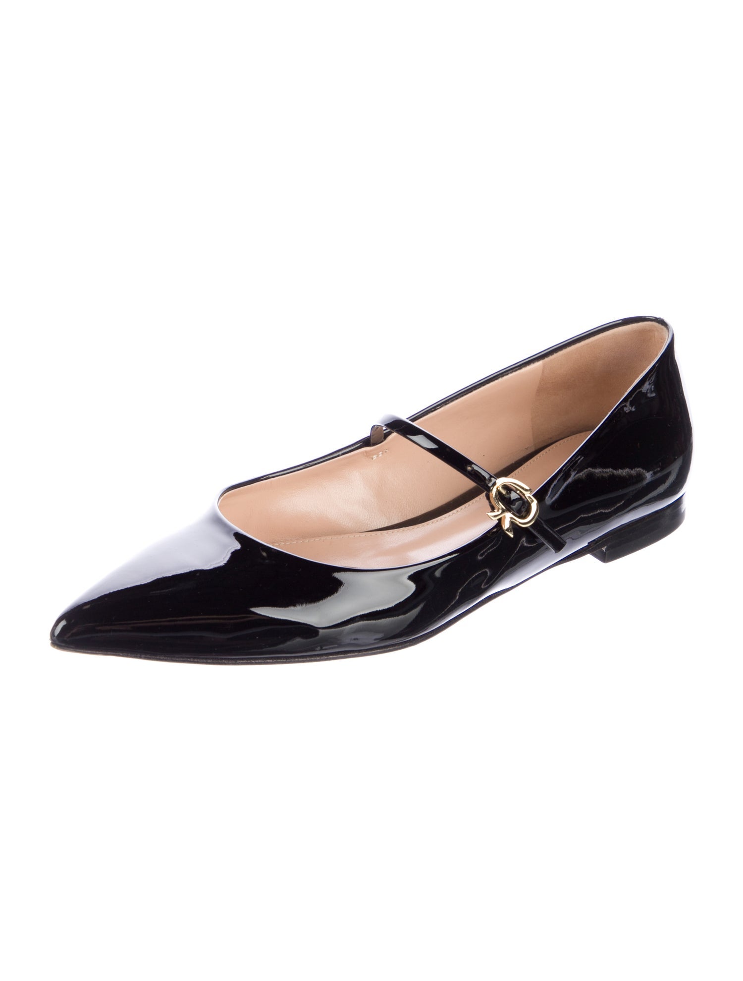 Gianvito Rossi Patent Leather Mary Jane Flats