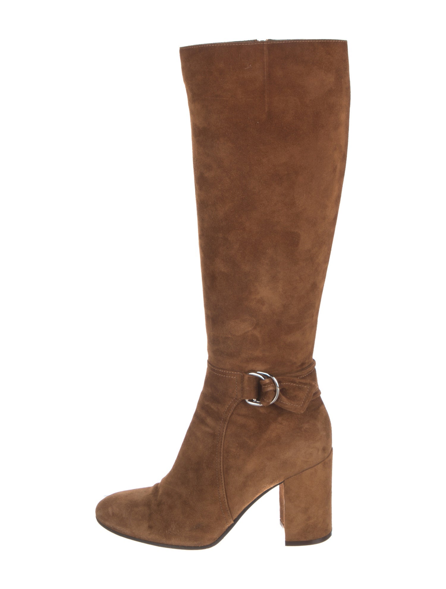 Gianvito Rossi Suede Riding Boots