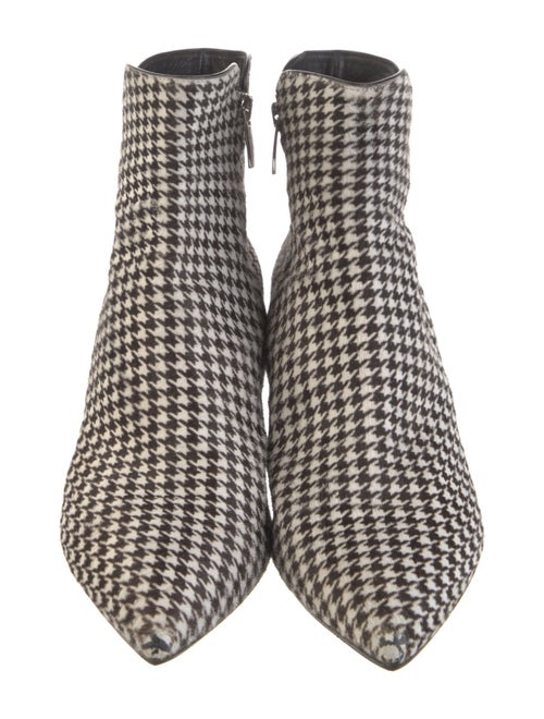 Gianvito Rossi Ponyhair Houndstooth Print Sock Boots