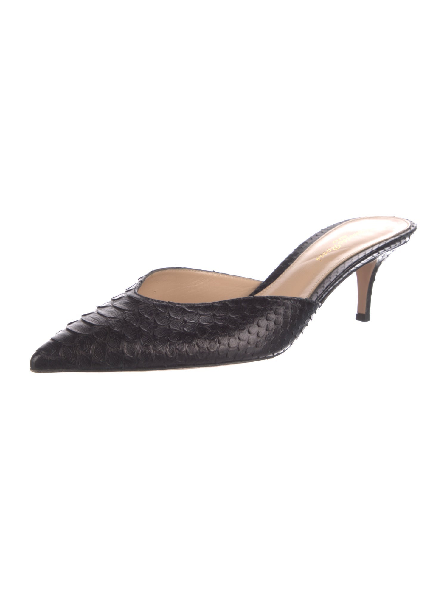 Gianvito Rossi Snakeskin Mules
