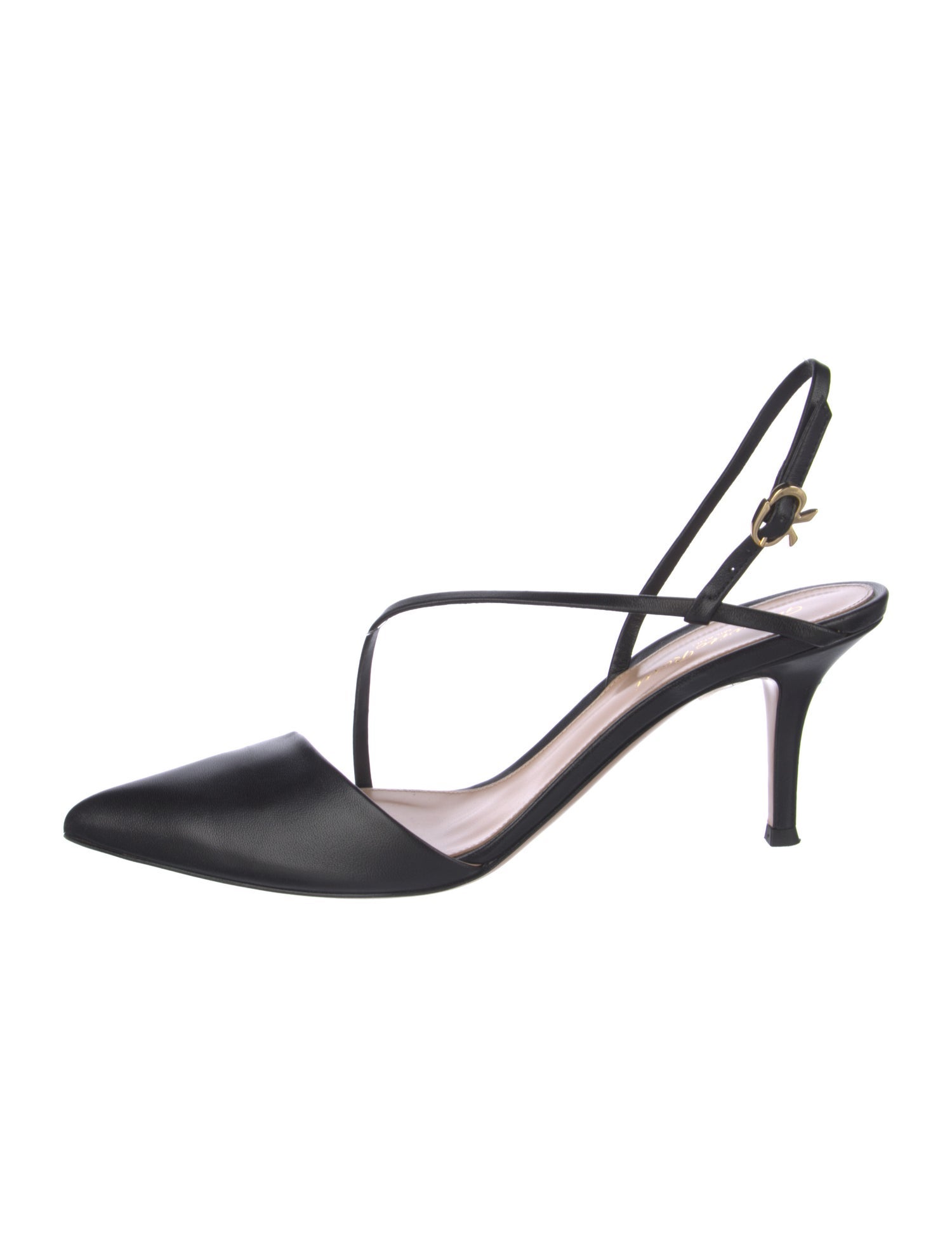 Gianvito Rossi Leather T-Strap Pumps