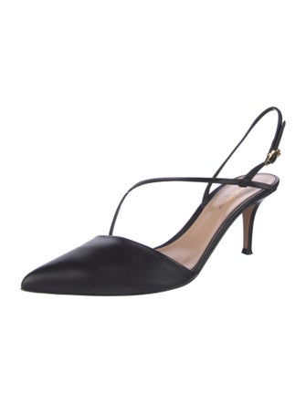 Gianvito Rossi Leather T-Strap Pumps