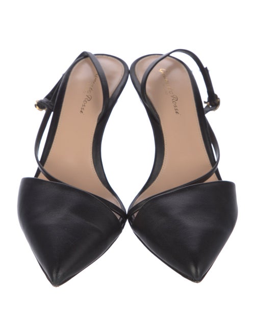 Gianvito Rossi Leather T-Strap Pumps