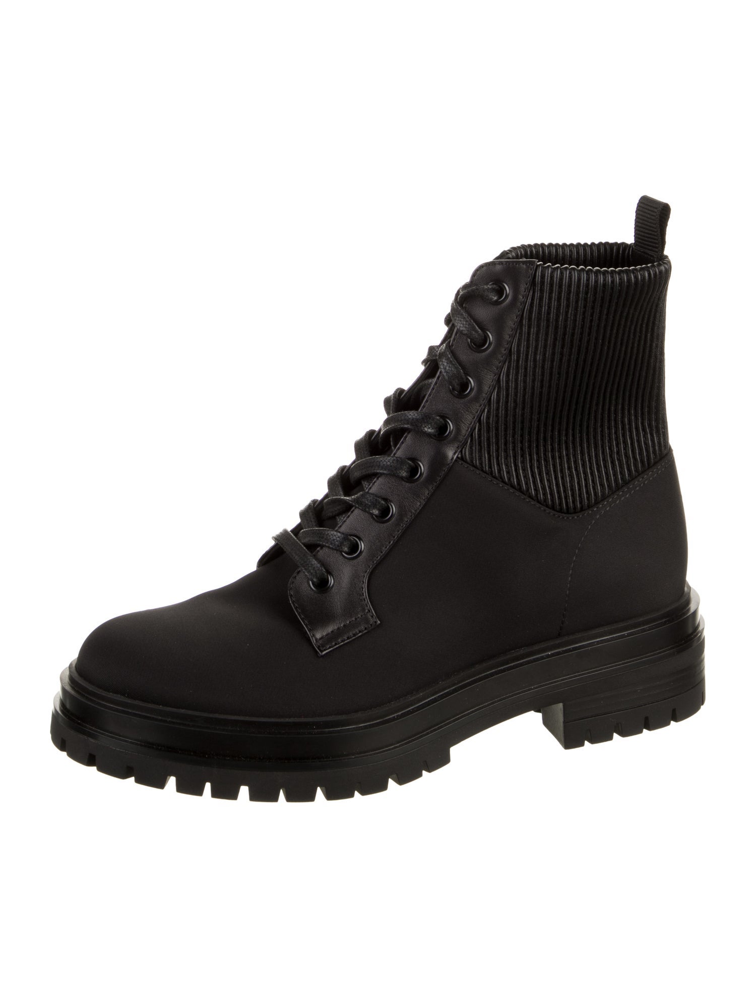 Gianvito Rossi Leather Combat Boots