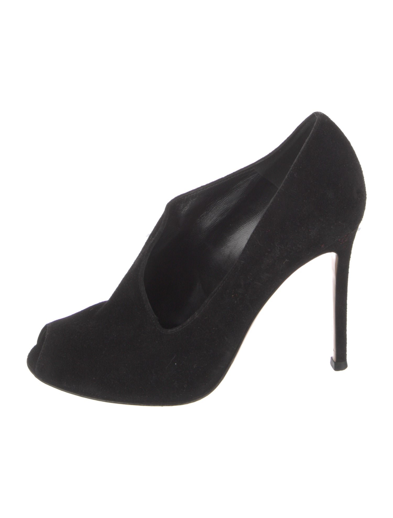 Gianvito Rossi Suede Cutout Accent Pumps
